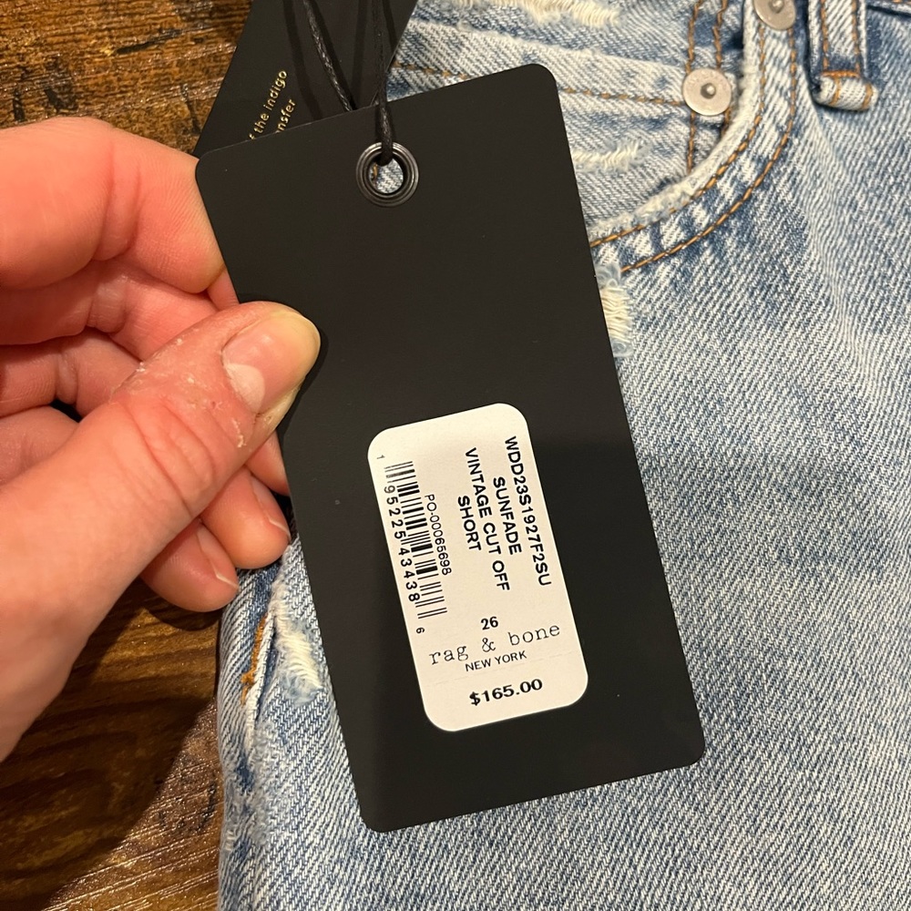 Rag & Bone Sundade Vintage Cut Off Denim Short High-Rise